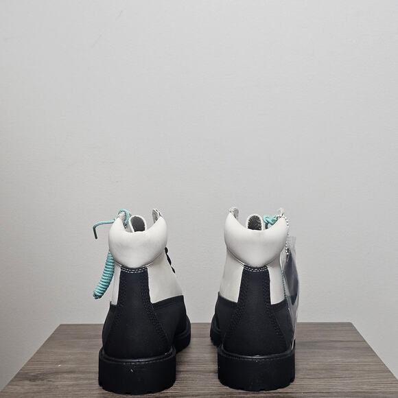 Timberland Unisex 6" Water Resistant Boots Women's 6 Black/White #539820 NWB - Picture 5 of 9